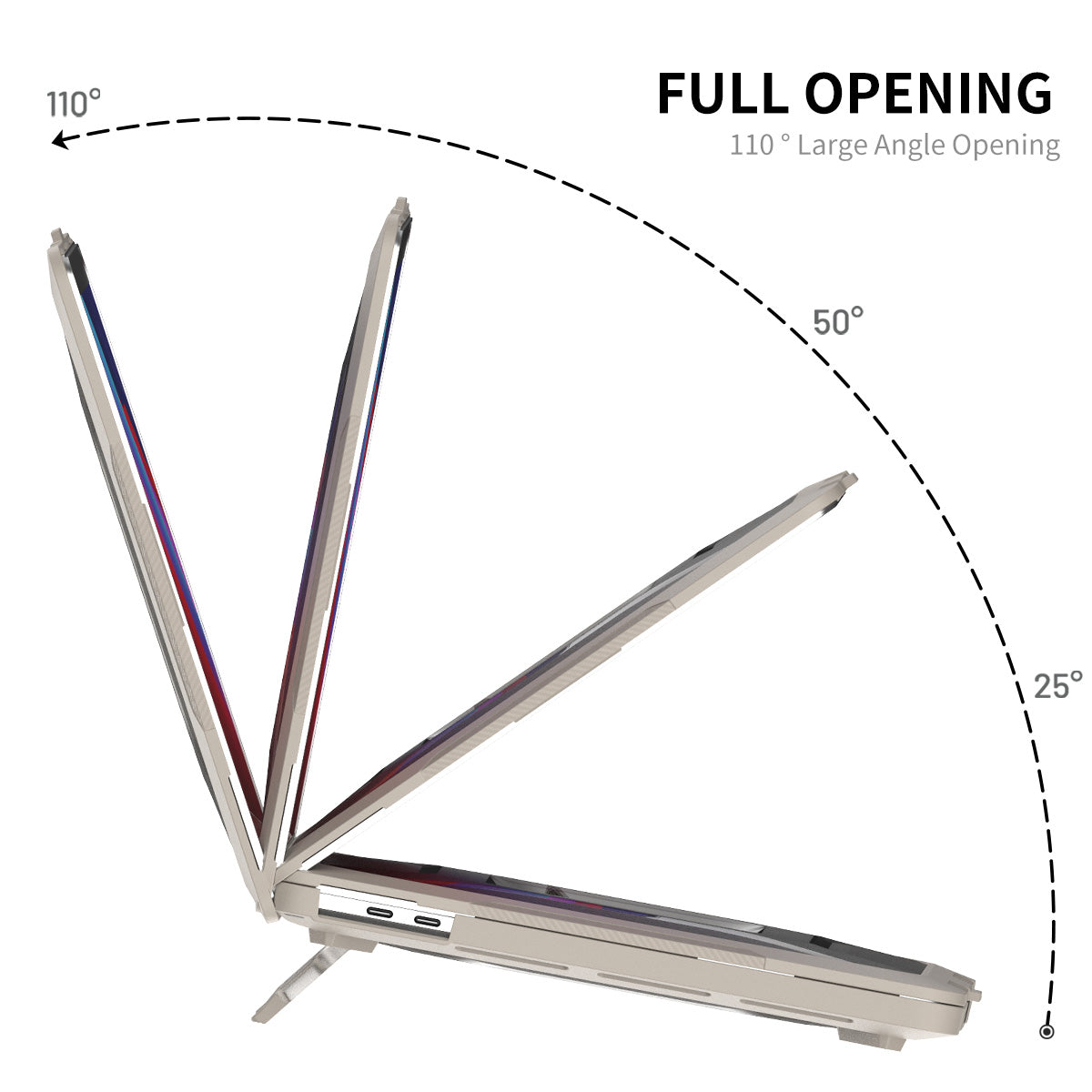 for MacBook Pro 13 inch (2016) A1706 / (2018) A1989 / (2019) A2159 (EU Version) Kickstand Case Hard PC Heat Dissipation Cover with TPU Keyboard Film + Dust-Proof Plugs - Khaki