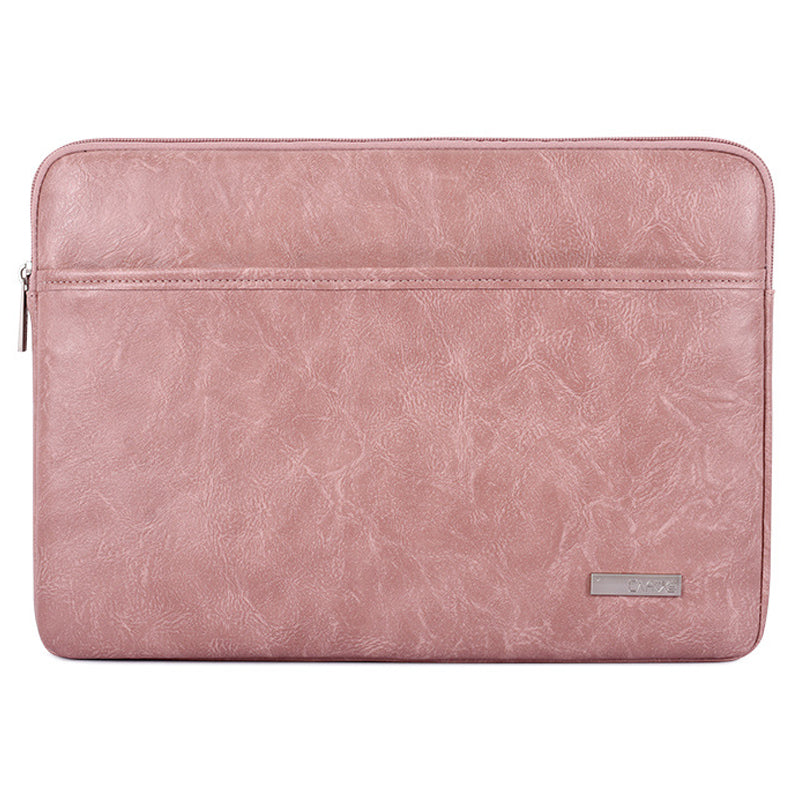 Canvasartisan L38-T06 PU Leather Sleeve Bag for 12 inch Laptop Portable Carrying Case Shockproof Notebook Protector - Pink
