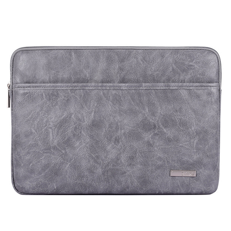 Canvasartisan L38-T06 11-Inch Laptop Bag PU Leather Notebook Computer Protective Case Slim Laptop Sleeve - Grey