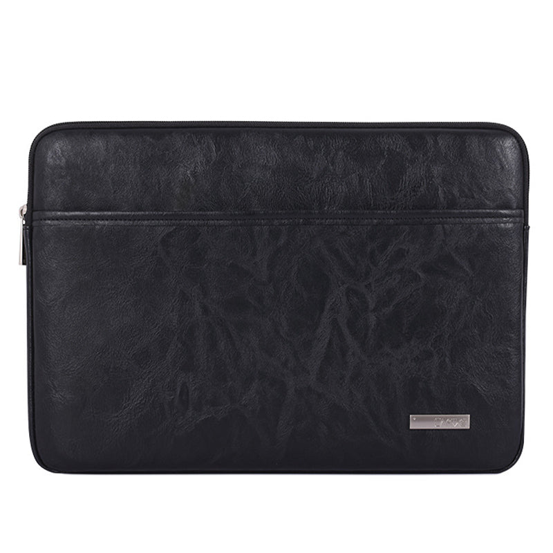 Canvasartisan L38-T06 11-Inch Laptop Bag PU Leather Notebook Computer Protective Case Slim Laptop Sleeve - Black