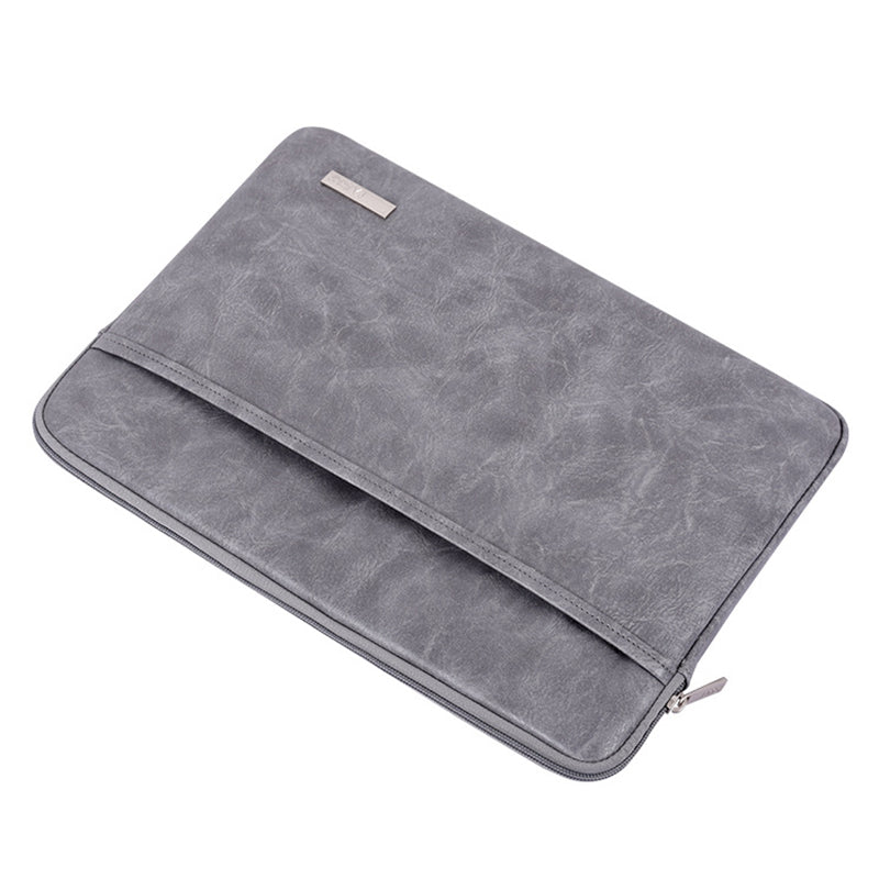 Canvasartisan L38-T06 11-Inch Laptop Bag PU Leather Notebook Computer Protective Case Slim Laptop Sleeve - Khaki