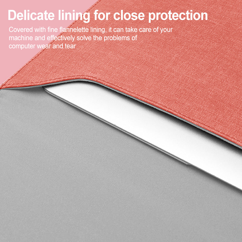 Bubm NDB-GB 15-inch Notebook Soft Lining Protective Bag Ultra Thin Magnetic Flap Laptop Sleeve - Watermelon Red