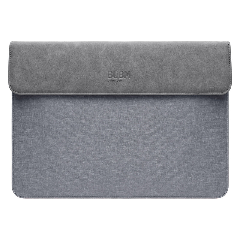 Bubm NDB-GB 15-inch Notebook Soft Lining Protective Bag Ultra Thin Magnetic Flap Laptop Sleeve - Dark Grey