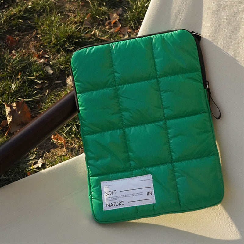 13 inch Notebook Tablet Thicken Sleeve Bag Shock Resistant Laptop Protective Carrying Pouch - Green