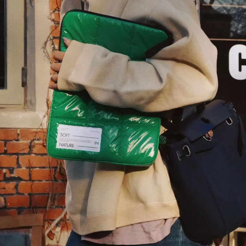 13 inch Notebook Tablet Thicken Sleeve Bag Shock Resistant Laptop Protective Carrying Pouch - Green