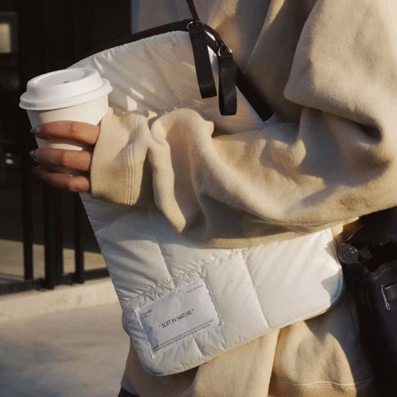 13 inch Notebook Tablet Thicken Sleeve Bag Shock Resistant Laptop Protective Carrying Pouch - White