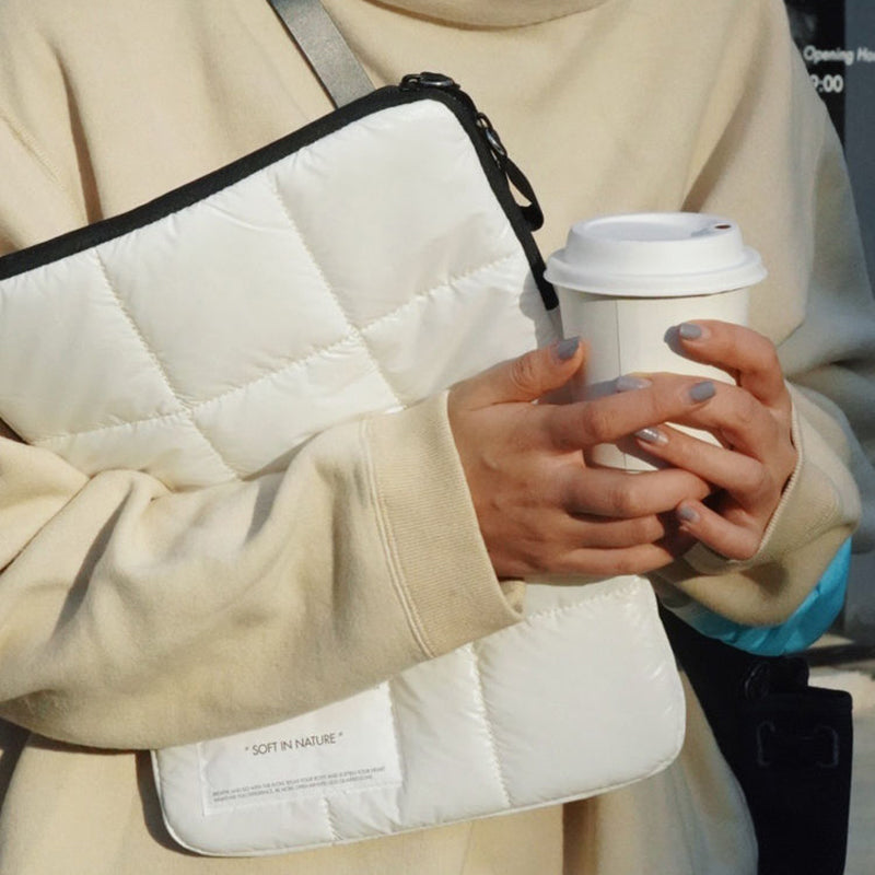 13 inch Notebook Tablet Thicken Sleeve Bag Shock Resistant Laptop Protective Carrying Pouch - White