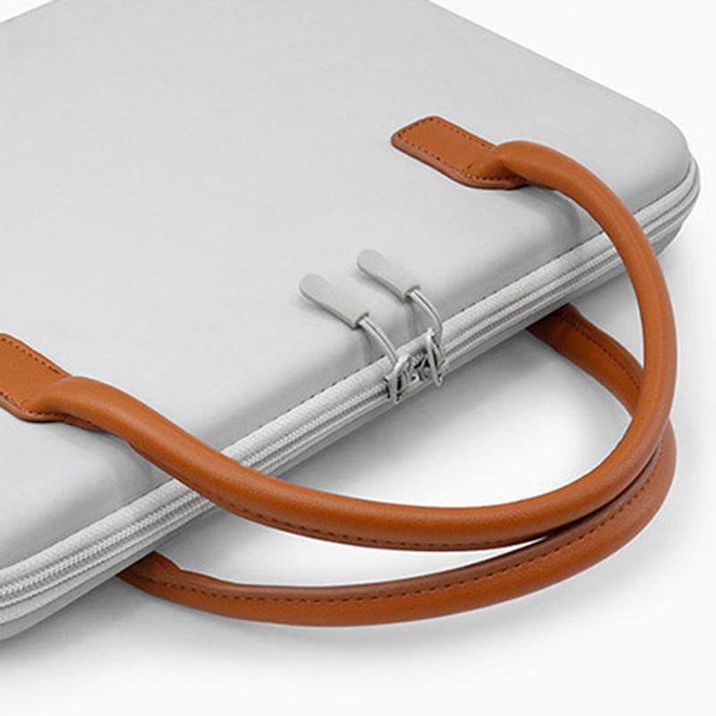 for MacBook 13.3inch Matebook Shockproof Case EVA+Leather Laptop Bag Notebook Computer Protection Sleeve Travel Work Carrying Handbag - Navy Blue