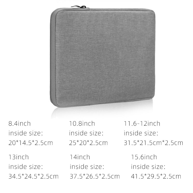 Uniqkart 10.8-Inch Laptop Carrying Pouch Soft Lining Shockproof Notebook Computer Storage Bag Sleeve - Light Grey