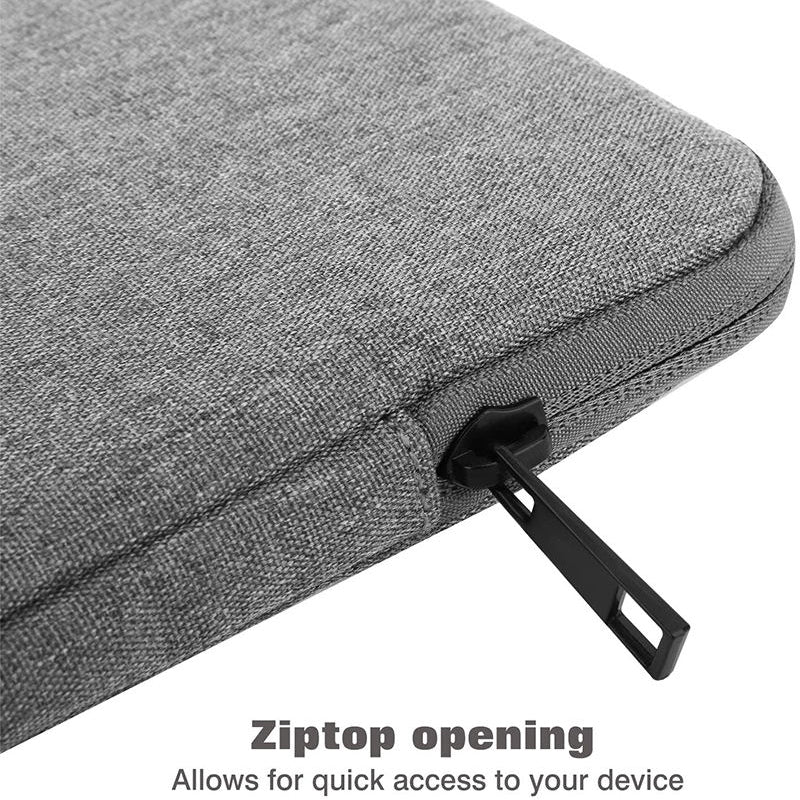 Uniqkart 12-Inch Laptop Storage Bag Carrying Pouch Anti-Scratch Notebook Computer Protection Sleeve - Light Grey