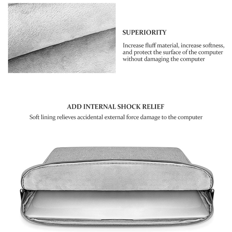 Uniqkart 15.6 Inch Laptop Storage Bag Super Large Notebook Computer Carrying Pouch Protection Sleeve for Travel - Dark Grey