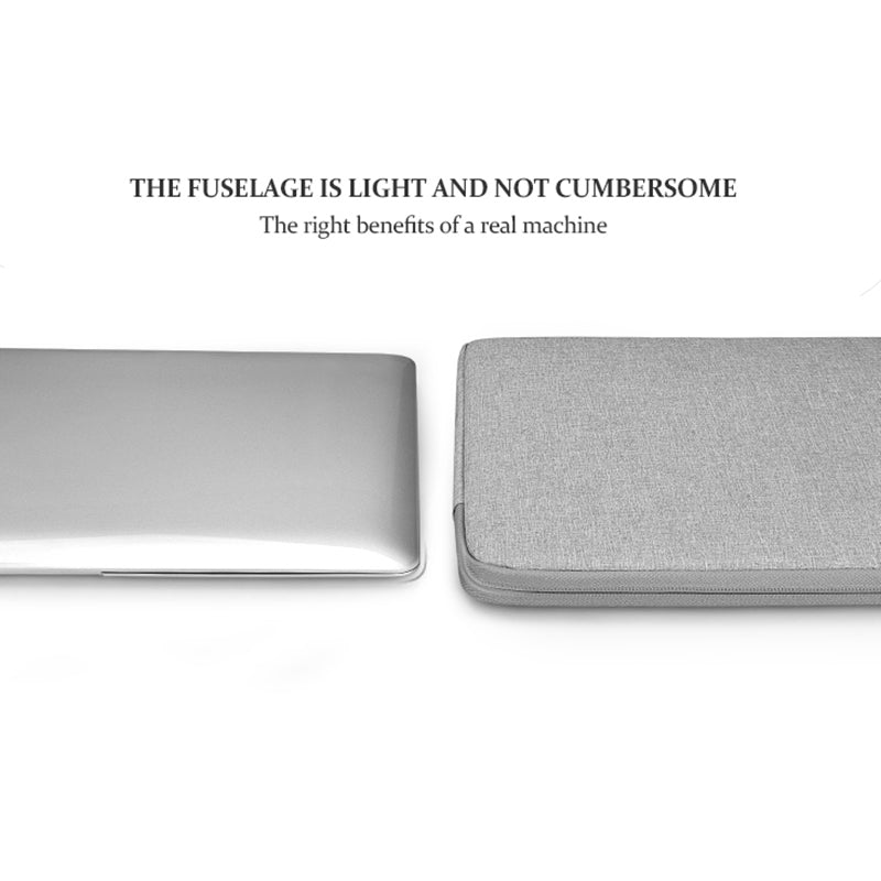 Uniqkart 14-15.4 Inch Laptop Storage Bag Shockproof Carrying Pouch Anti-Dust Notebook Computer Protection Sleeve - Light Grey