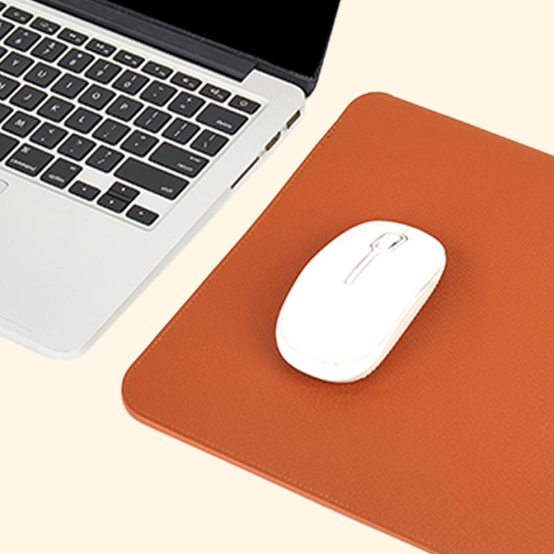 ZGA 16-Inch Notebook Computer Carrying Pouch Ultra-Thin Laptop Sleeve PU Leather Storage Bag Mouse Pad - Brown