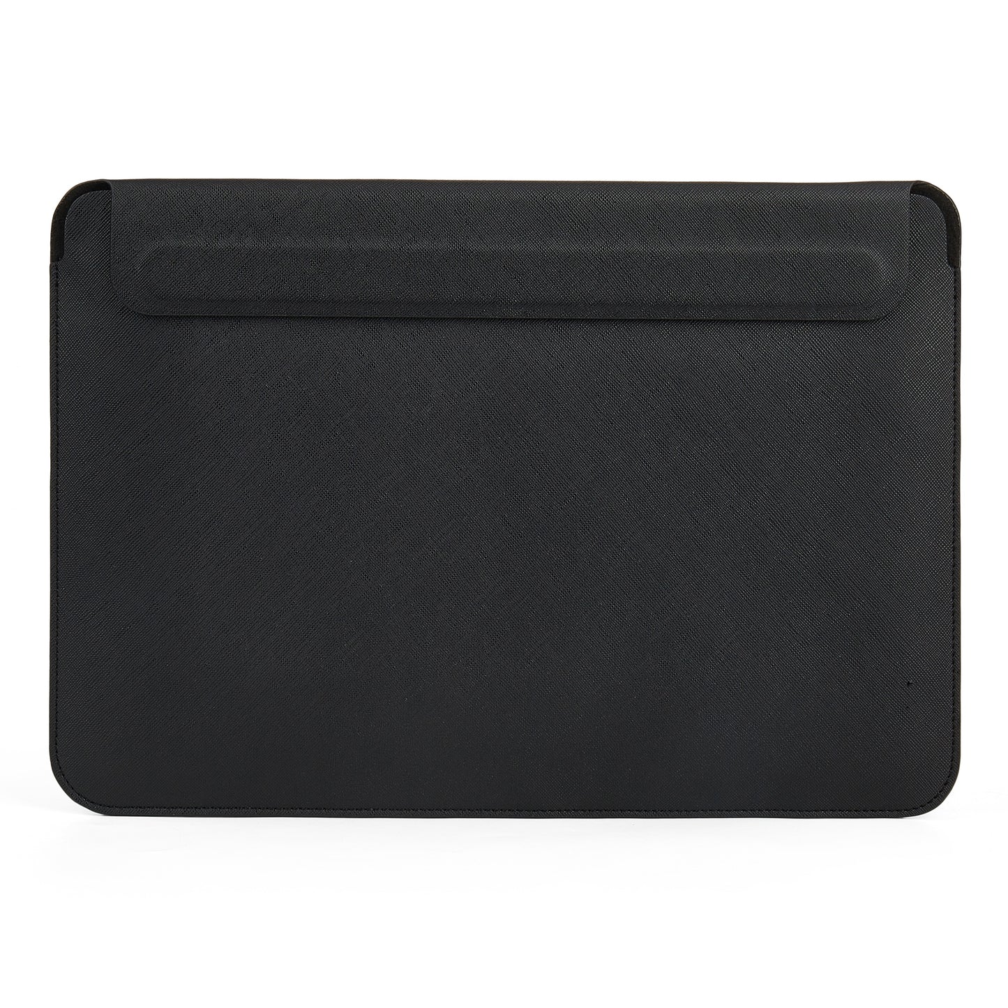 ZGA 16-Inch Notebook Computer Carrying Pouch Ultra-Thin Laptop Sleeve PU Leather Storage Bag Mouse Pad - Black