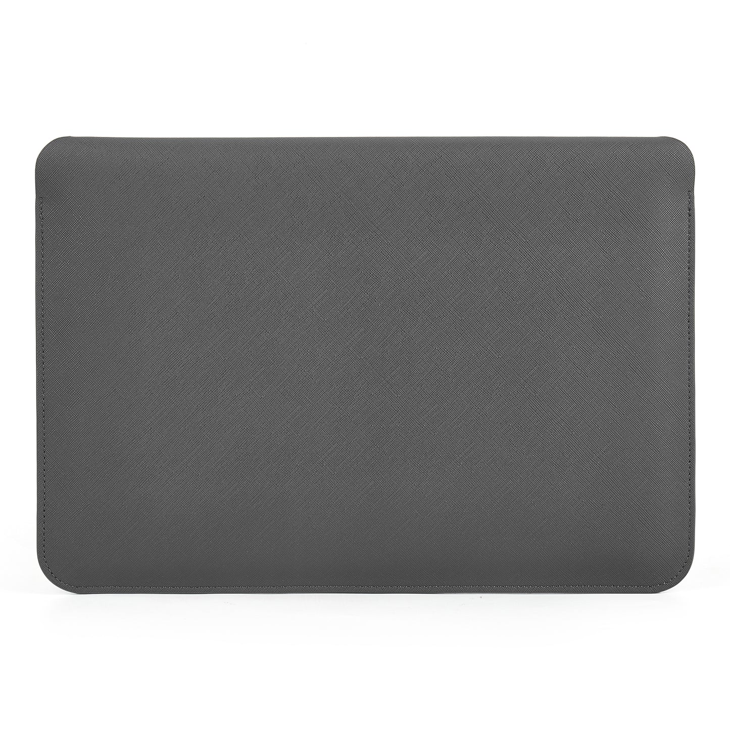 ZGA 16-Inch Notebook Computer Carrying Pouch Ultra-Thin Laptop Sleeve PU Leather Storage Bag Mouse Pad - Grey