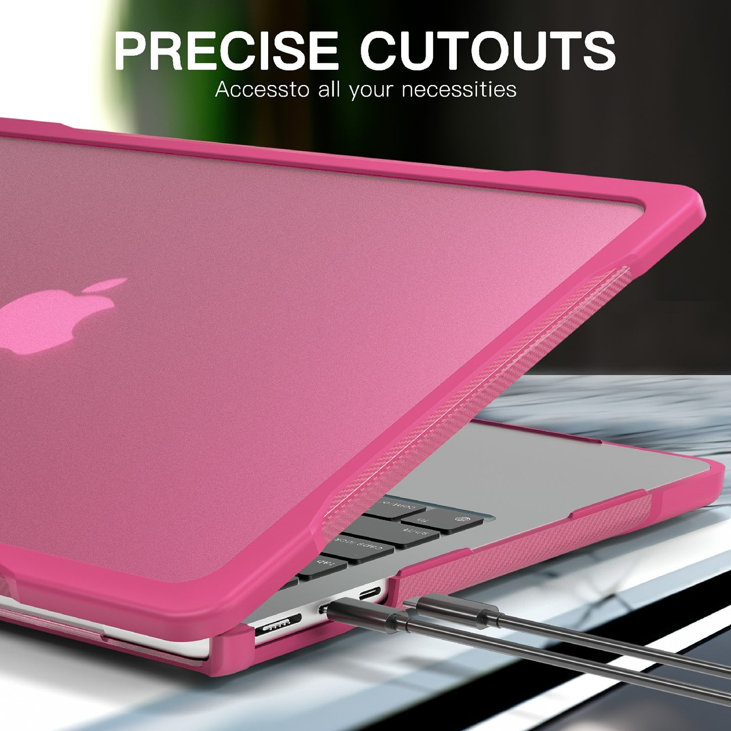 Sailor Series Laptop Case for MacBook Air 13 inch (2022) M2 A2681 Anti-scratch PC+TPU Cover - Rose