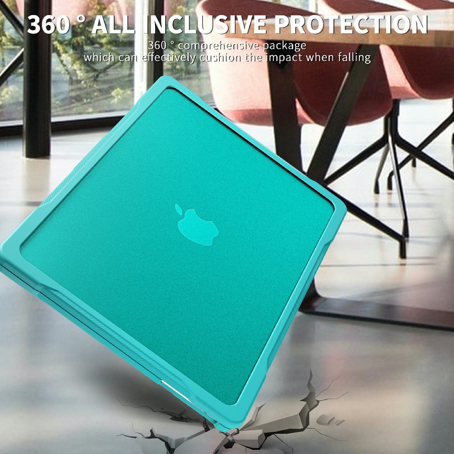 Sailor Series Laptop Case for MacBook Air 13 inch (2022) M2 A2681 Anti-scratch PC+TPU Cover - Baby Blue