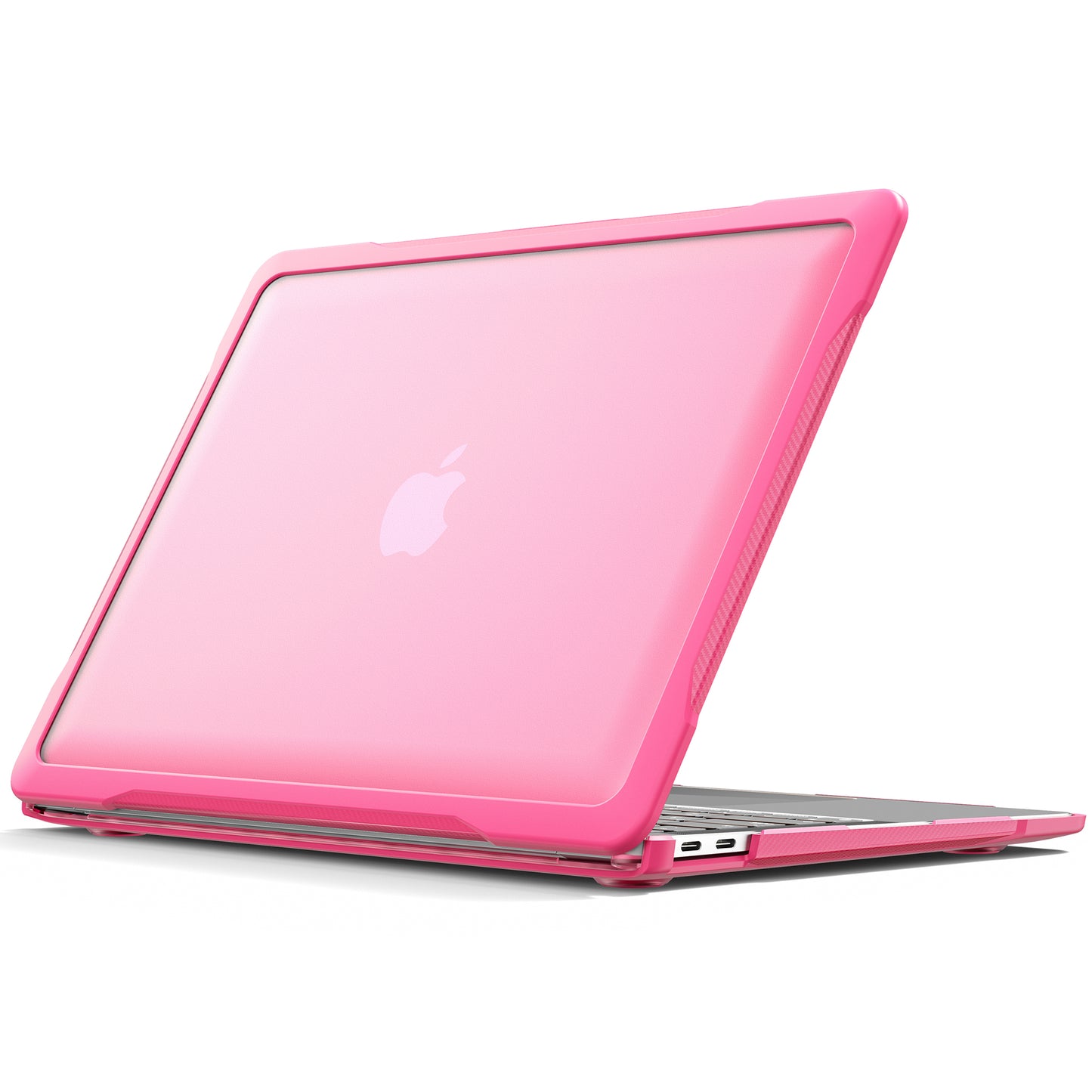 For MacBook Air 13 inch (2018) A1932 / (2020) A2337 M1 A2179 Shockproof PC+TPU Cover Anti-Drop Laptop Case - Rose