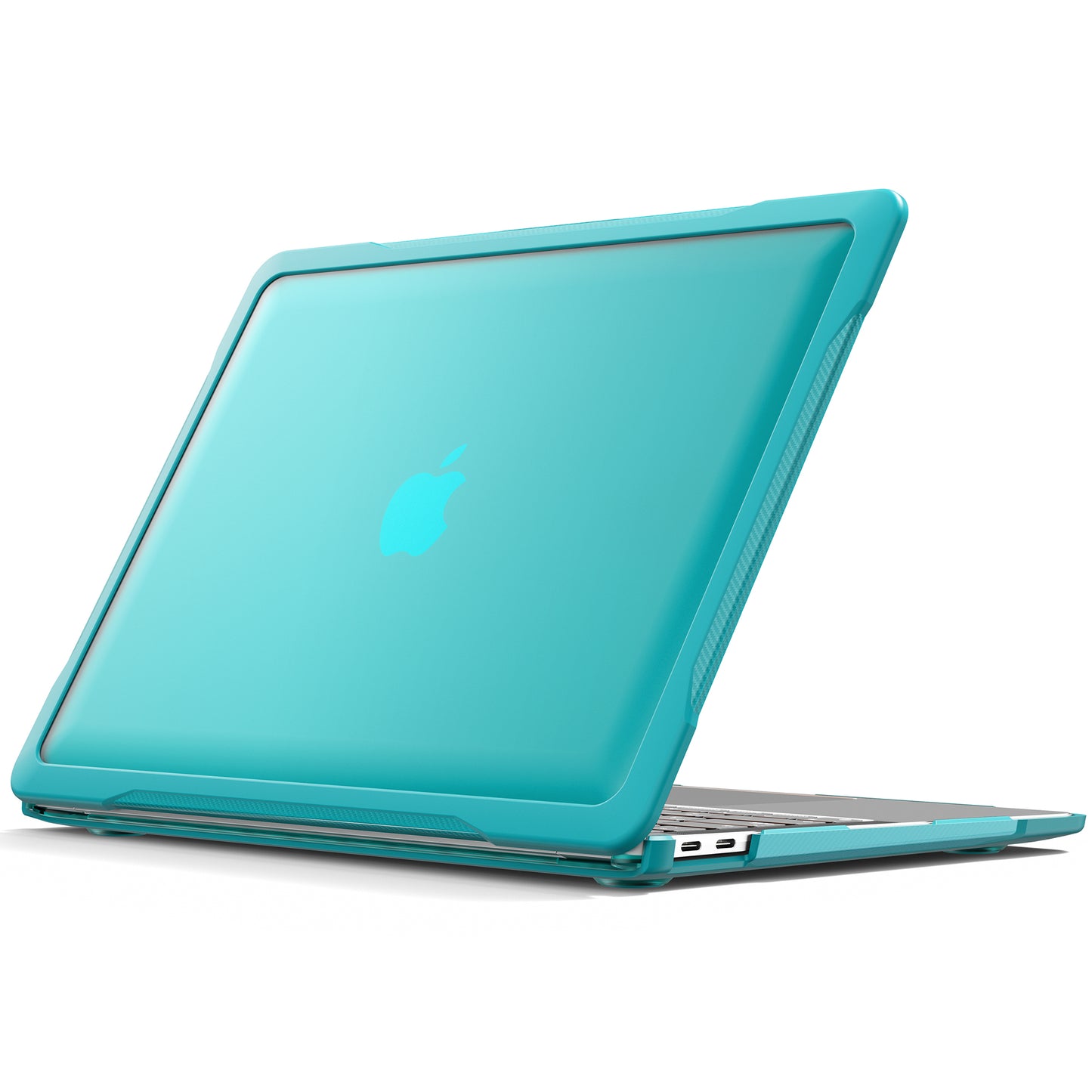 For MacBook Air 13 inch (2018) A1932 / (2020) A2337 M1 A2179 Shockproof PC+TPU Cover Anti-Drop Laptop Case - Baby Blue