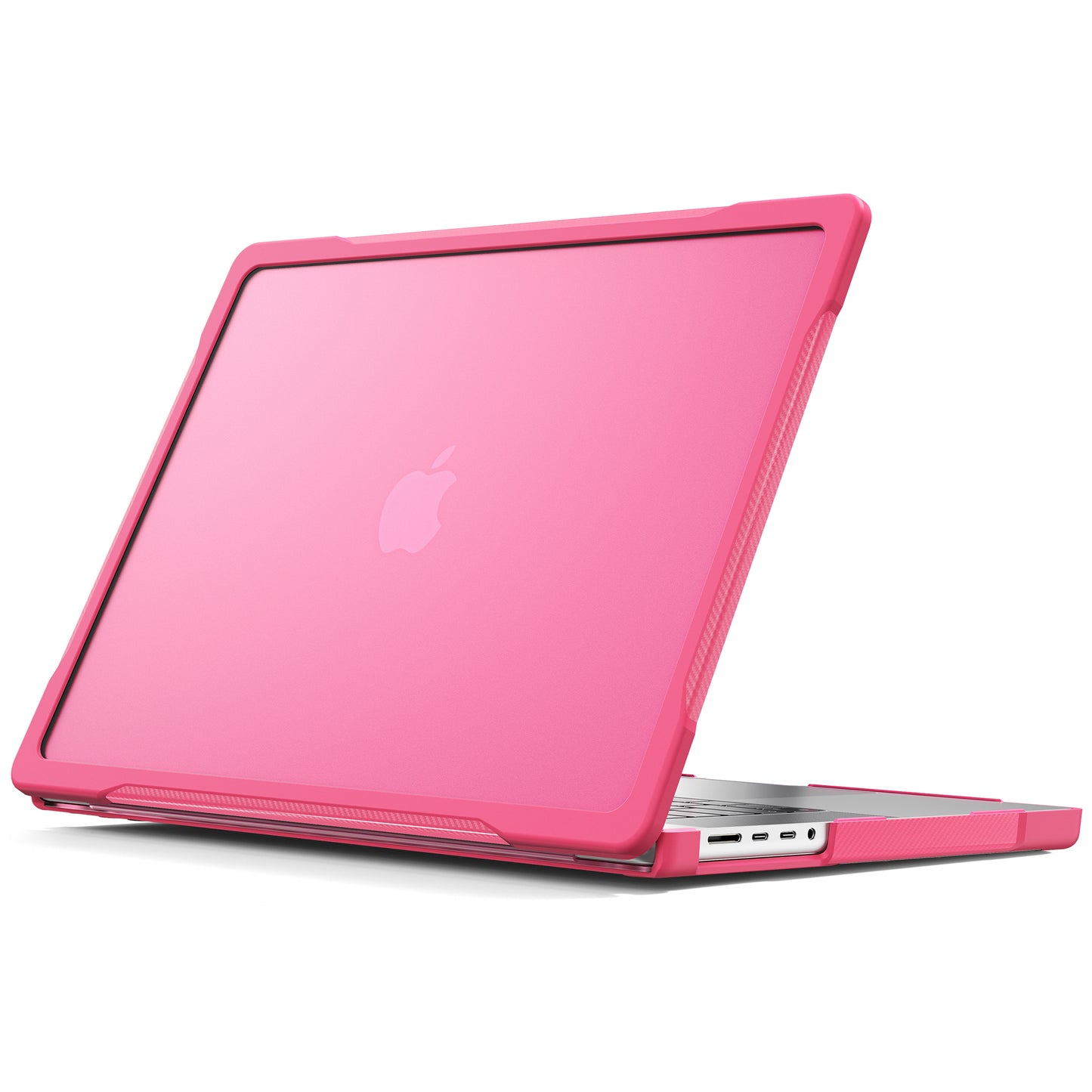 For MacBook Pro 16 inch (2021) A2485 / (2023) A2780 (M1 / M2) PC+TPU Laptop Cover Anti-Drop Shockproof Case - Rose