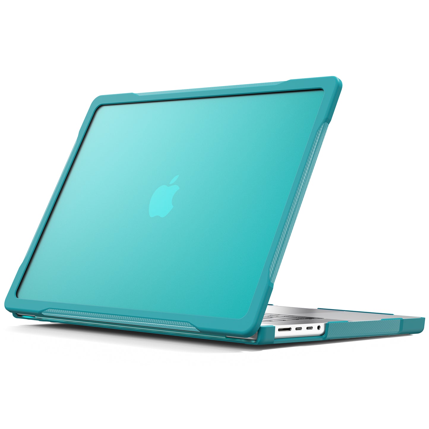 For MacBook Pro 16 inch (2021) A2485 / (2023) A2780 (M1 / M2) PC+TPU Laptop Cover Anti-Drop Shockproof Case - Baby Blue