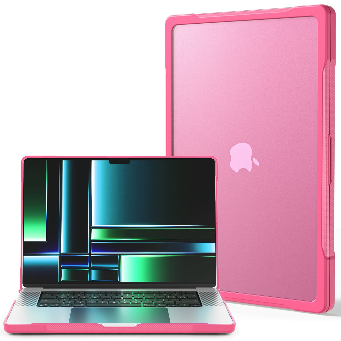 For MacBook Pro 14 inch (2021) A2442 / (2023) A2779 (M1 / M2) Sailor Series Laptop Case PC+TPU Notebook Protective Cover - Rose