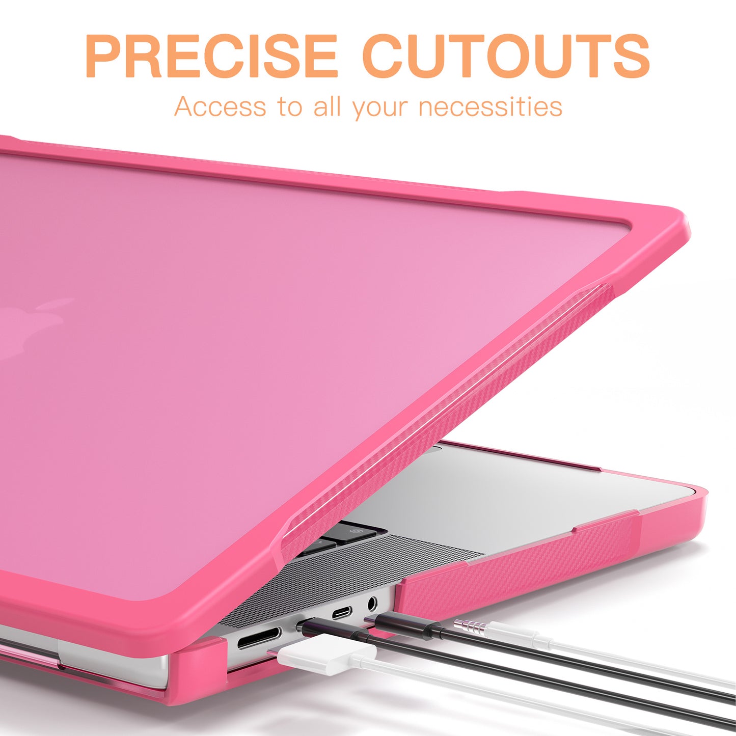 For MacBook Pro 14 inch (2021) A2442 / (2023) A2779 (M1 / M2) Sailor Series Laptop Case PC+TPU Notebook Protective Cover - Rose