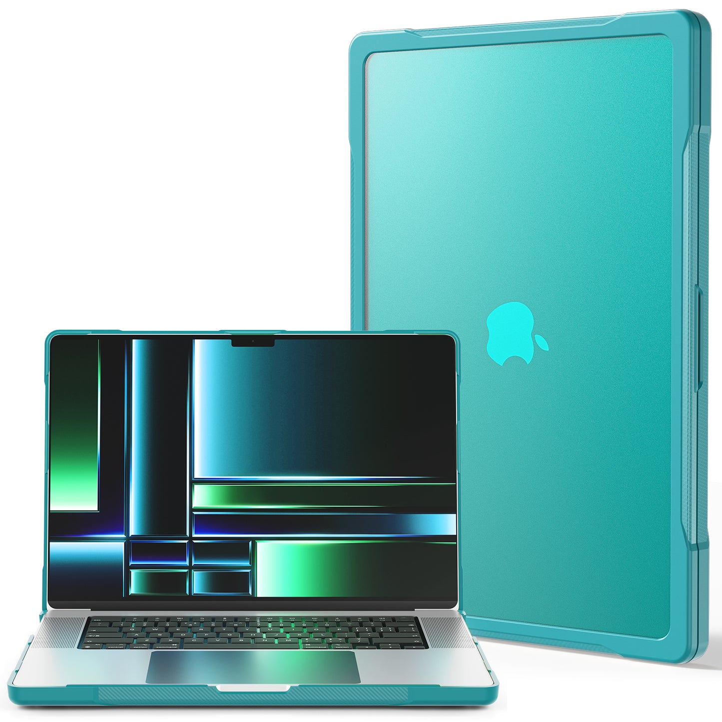 For MacBook Pro 14 inch (2021) A2442 / (2023) A2779 (M1 / M2) Sailor Series Laptop Case PC+TPU Notebook Protective Cover - Baby Blue