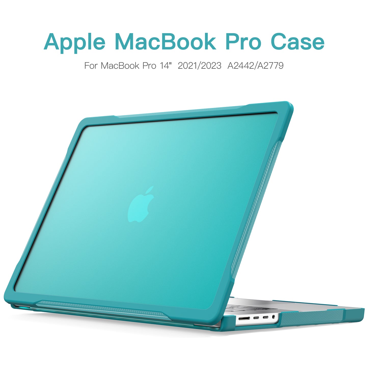 For MacBook Pro 14 inch (2021) A2442 / (2023) A2779 (M1 / M2) Sailor Series Laptop Case PC+TPU Notebook Protective Cover - Baby Blue