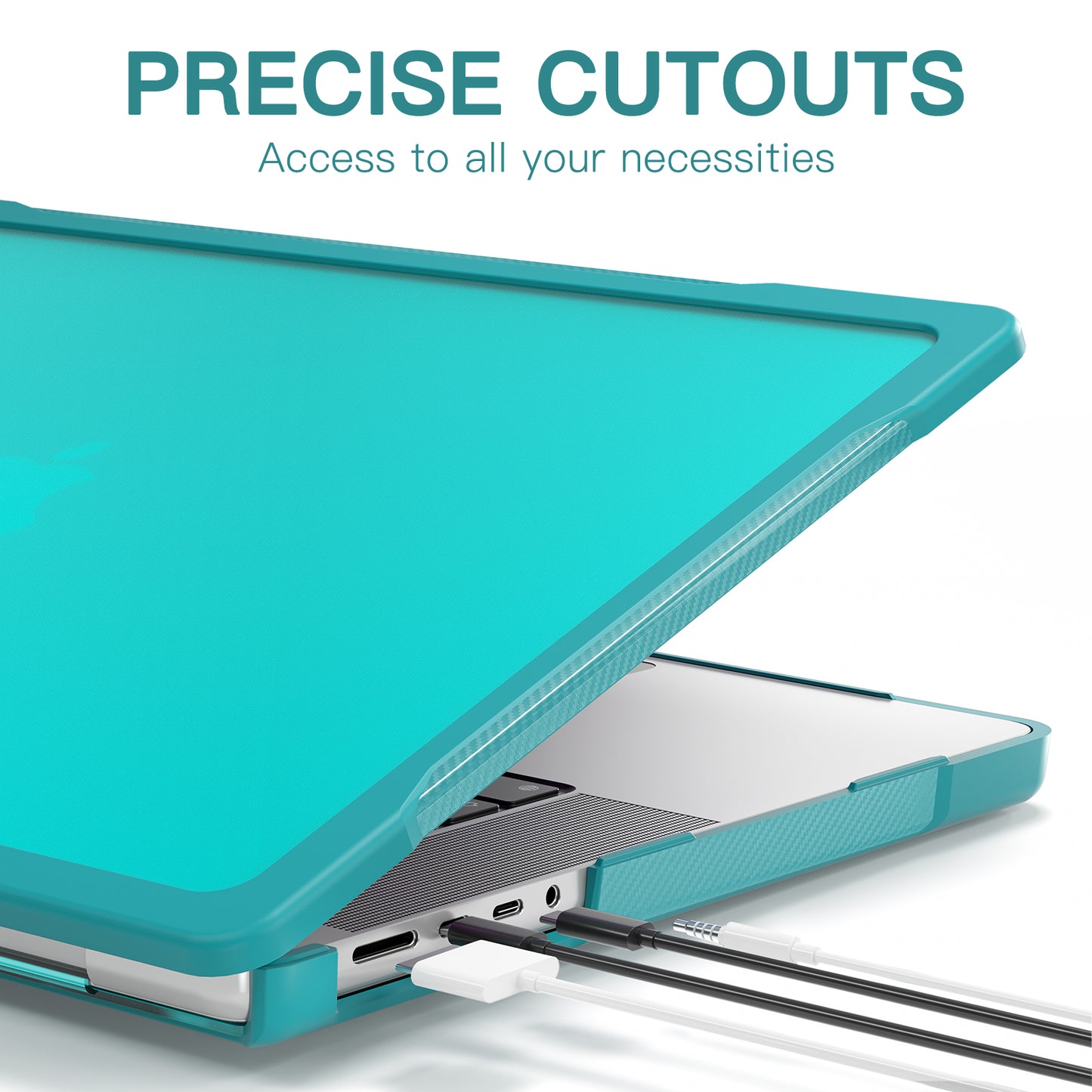 For MacBook Pro 14 inch (2021) A2442 / (2023) A2779 (M1 / M2) Sailor Series Laptop Case PC+TPU Notebook Protective Cover - Baby Blue