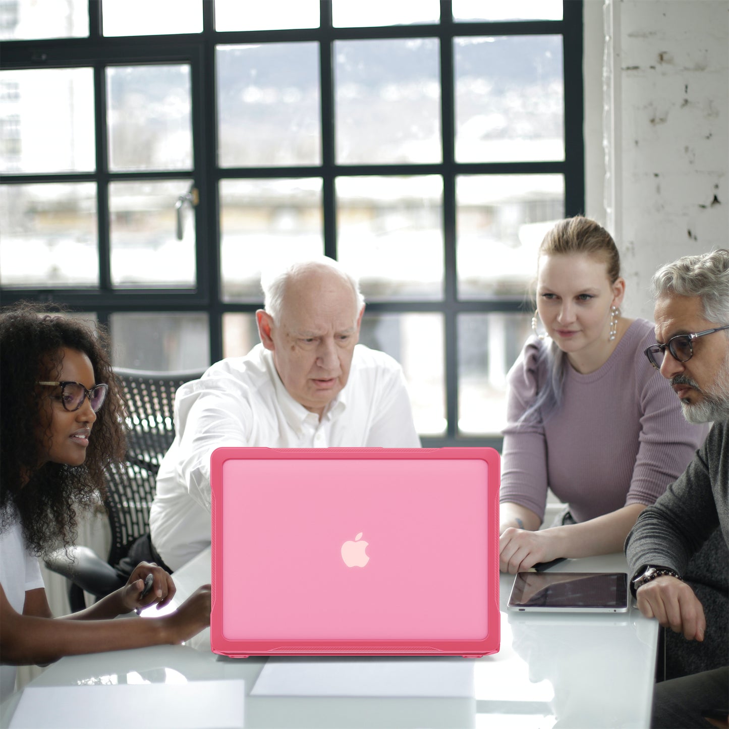 Sailor Series Laptop Case for MacBook Pro 13 inch (2016) A1706 A1708 / (2018) A1989 / (2019) A2159 / (2020) A2251 A2338 (M1 / M2) PC+TPU Shockproof Cover - Rose