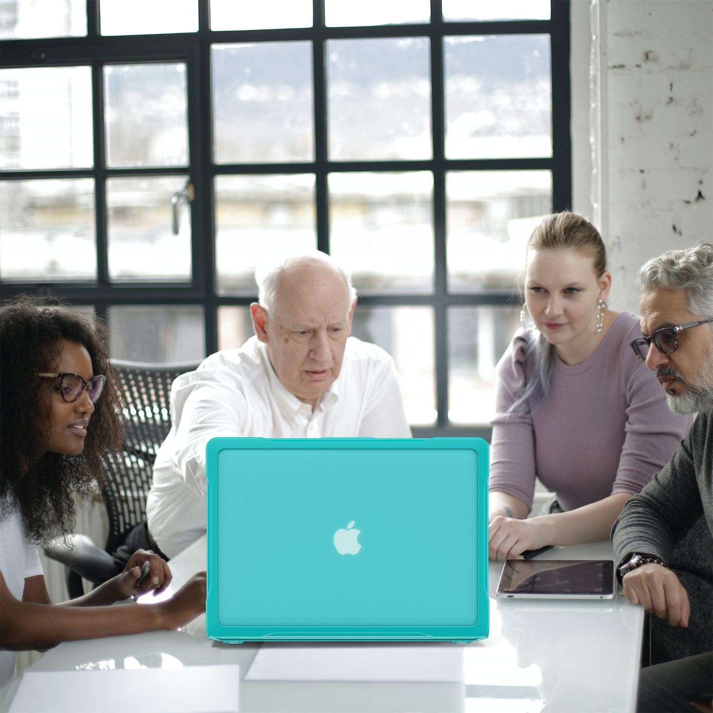 Sailor Series Laptop Case for MacBook Pro 13 inch (2016) A1706 A1708 / (2018) A1989 / (2019) A2159 / (2020) A2251 A2338 (M1 / M2) PC+TPU Shockproof Cover - Baby Blue