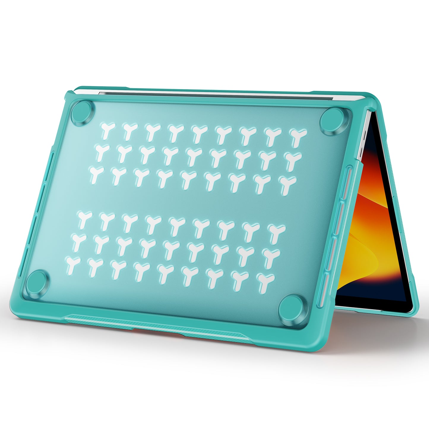 Sailor Series Laptop Case for MacBook Pro 13 inch (2016) A1706 A1708 / (2018) A1989 / (2019) A2159 / (2020) A2251 A2338 (M1 / M2) PC+TPU Shockproof Cover - Baby Blue