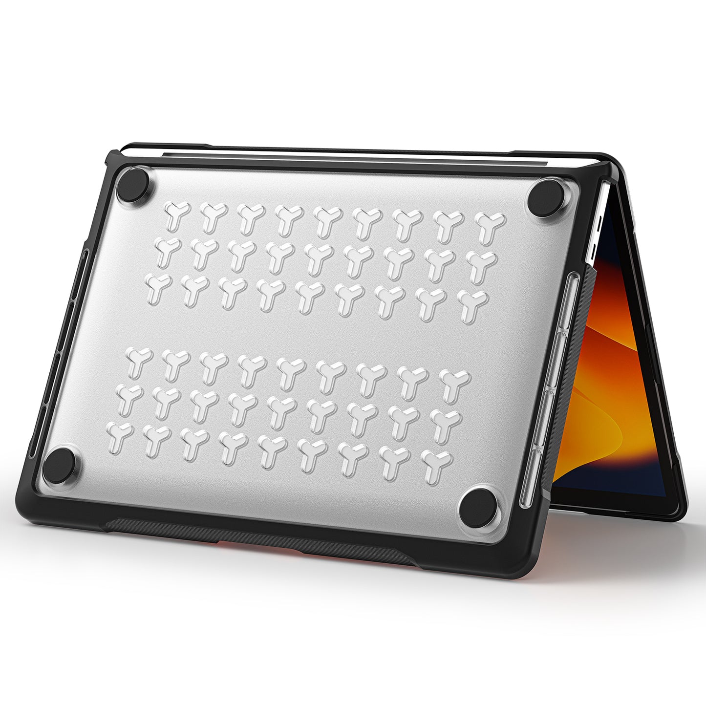 Sailor Series Laptop Case for MacBook Pro 13 inch (2016) A1706 A1708 / (2018) A1989 / (2019) A2159 / (2020) A2251 A2338 (M1 / M2) PC+TPU Shockproof Cover - Transparent