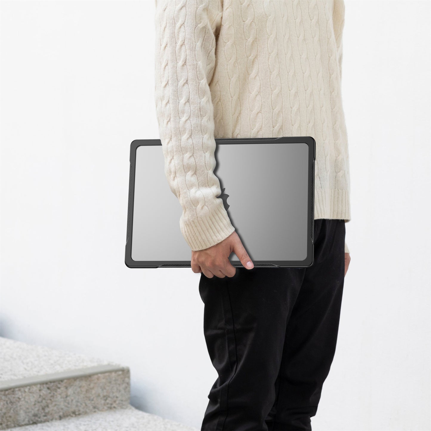 For Macbook Air 15 inch (2023) A2941 Sailor Series Laptop Case PC+TPU Anti-scratch Notebook Cover - Transparent