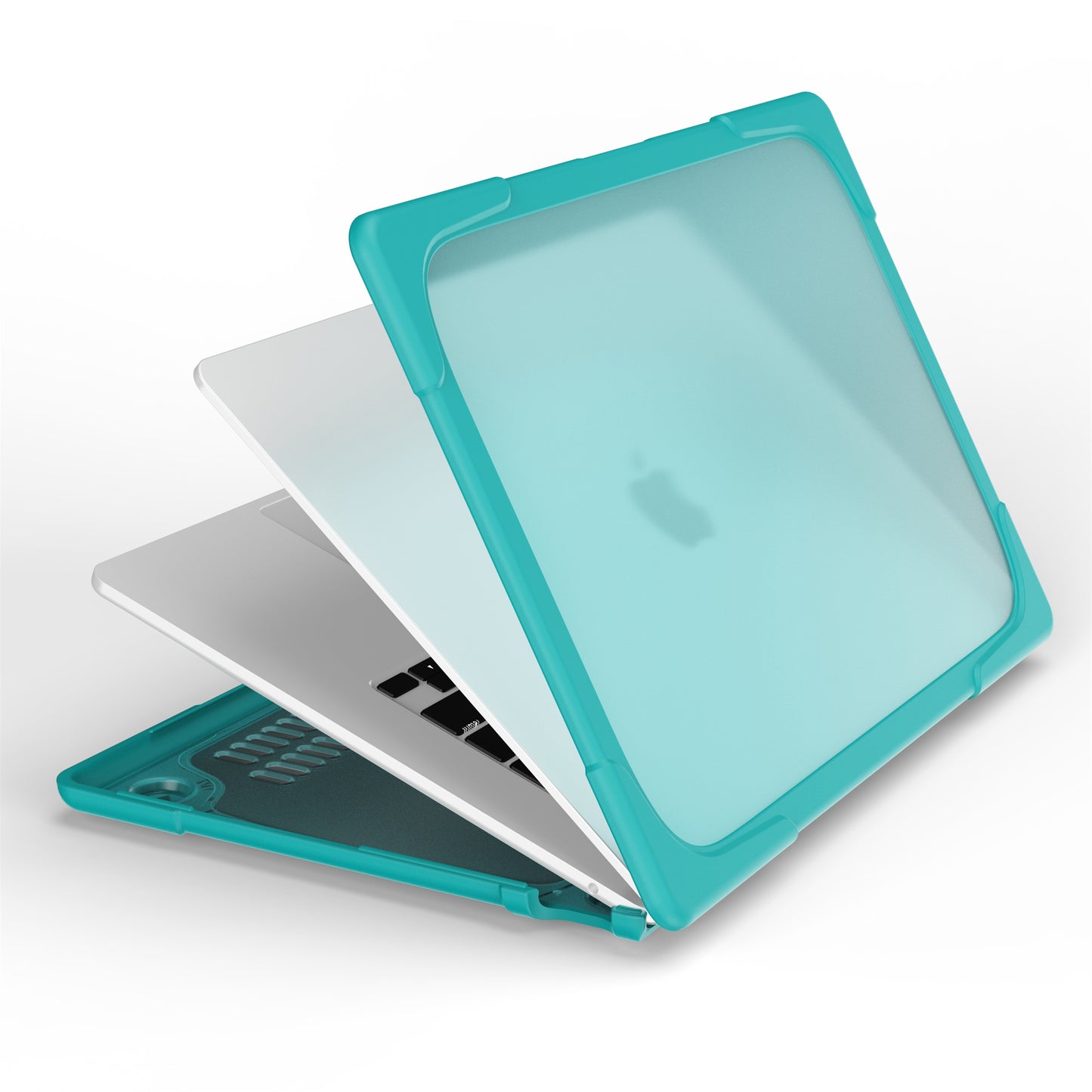 Laptop Case for Macbook Air 15 inch (2023) A2941 , Stand Design Notebook Anti-Scratch Hard PC Cover - Baby Blue