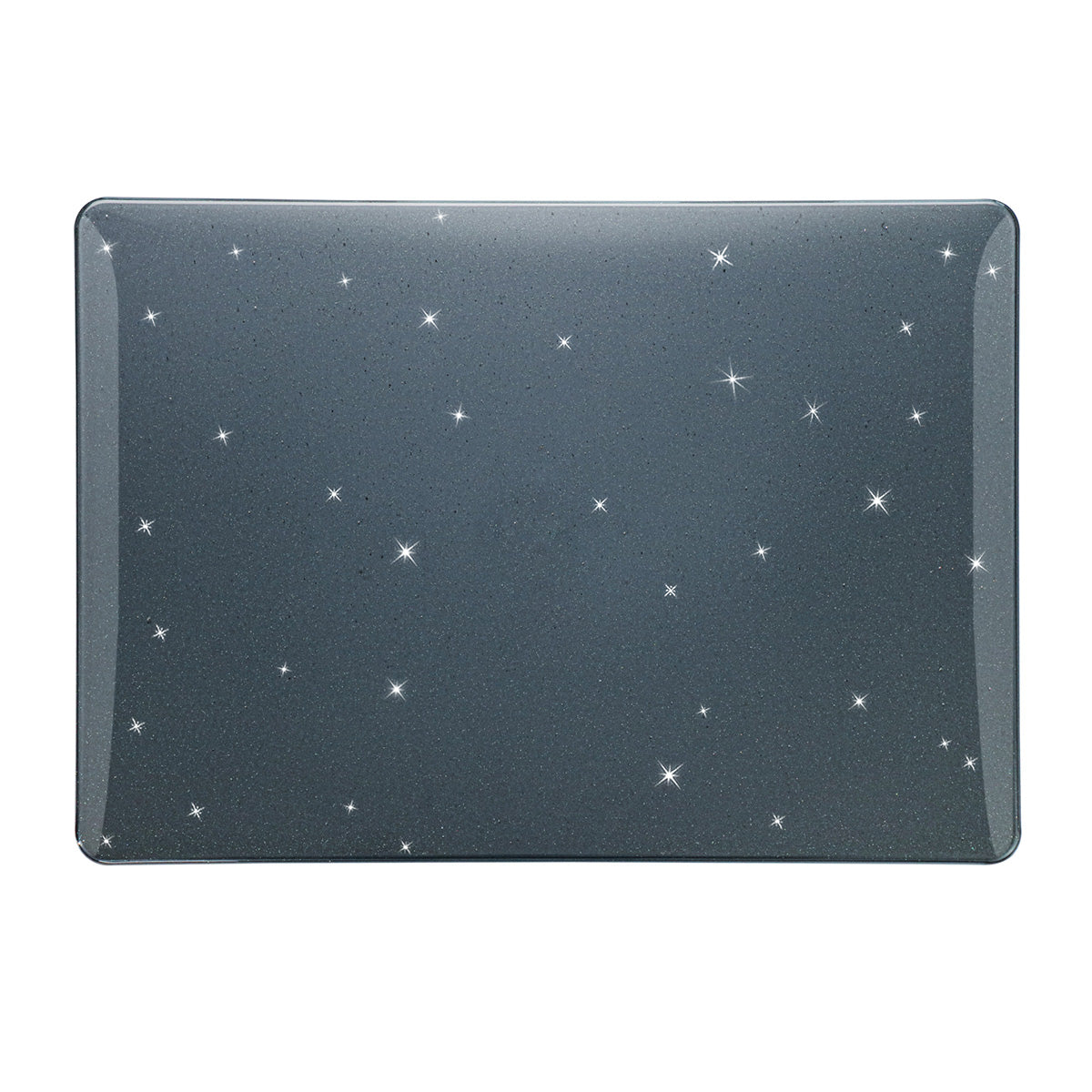 For Macbook Air 15 inch (2023) A2941 (EU Version) Glitter PC Laptop Case with TPU Keyboard Film + Dust-Proof Plugs - Black
