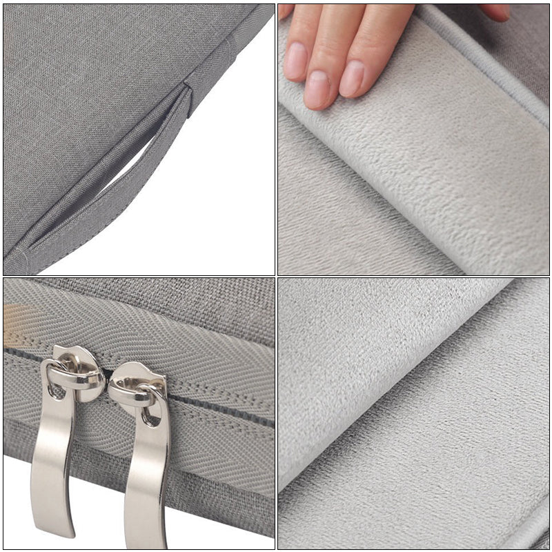 10.5-inch Shockproof Nylon Tote Tablet Bag Protective Sleeve Portable Storage Handbag - Black