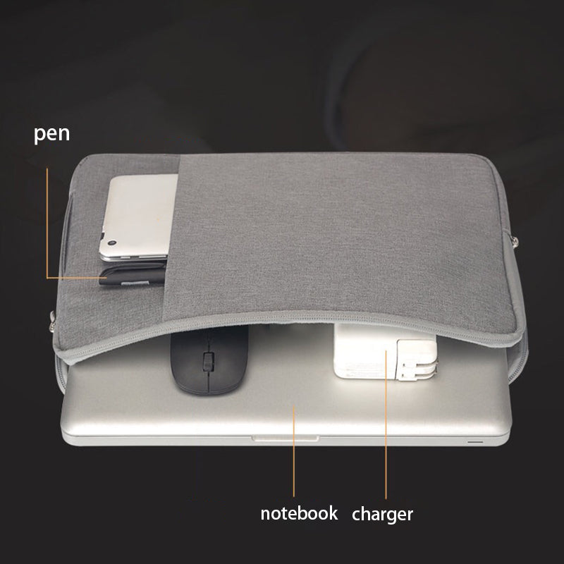 11-inch Notebook Computer Storage Handbag Portable Nylon Tote Laptop Bag Protective Sleeve - Black