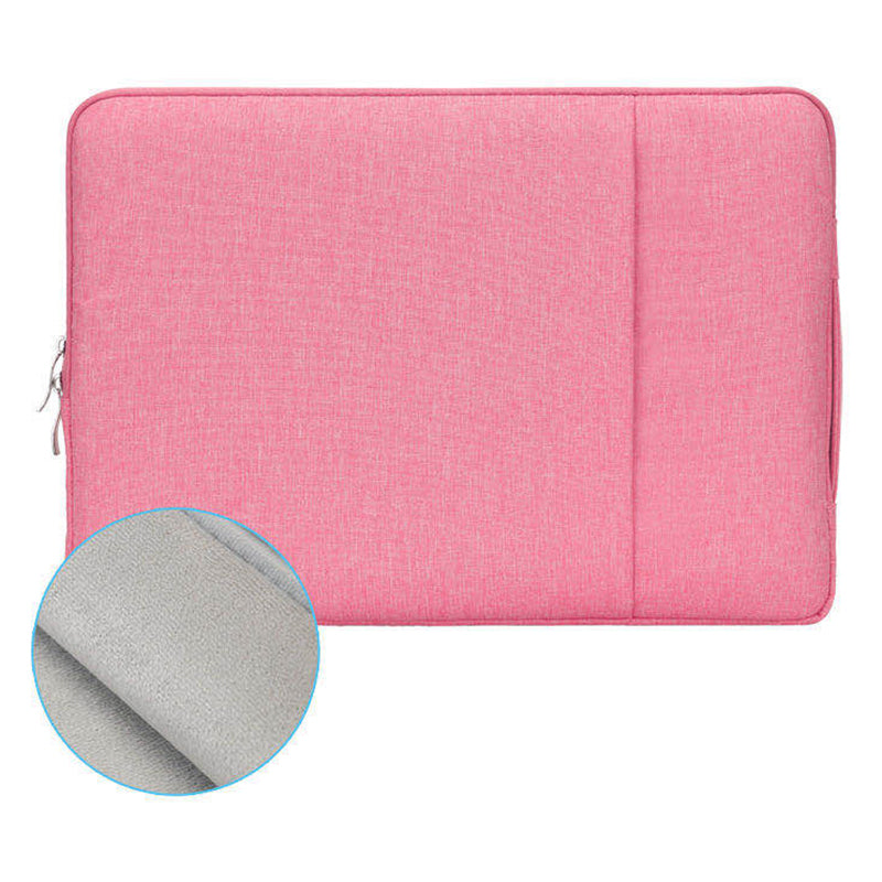 12.5 Inch Water-Repellent Nylon Laptop Bag Sleeve Notebook Computer Storage Handbag Tote - Pink