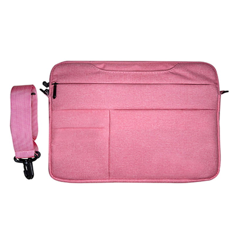Uniqkart Series 15.6 Inch Laptop Shoulder Bag Handbag Oxford Cloth+Polyester Notebook Storage Sleeve - Pink