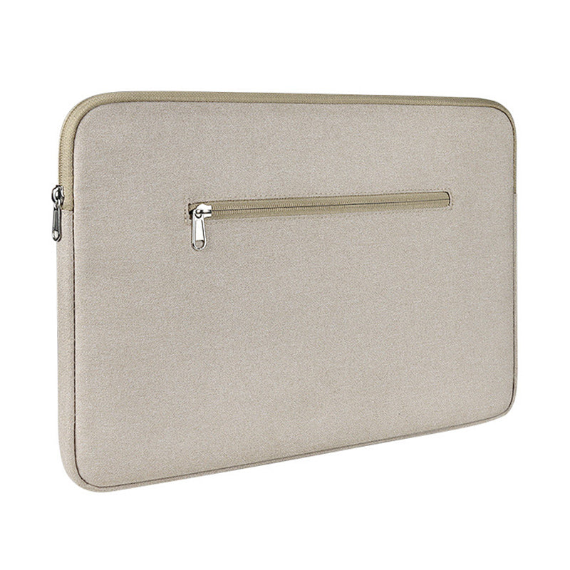 14.1-15.4 Inch Notebook Protective Sleeve Portable Laptop Computer Zipper Bag (with Pull Rod Strap) - Khaki