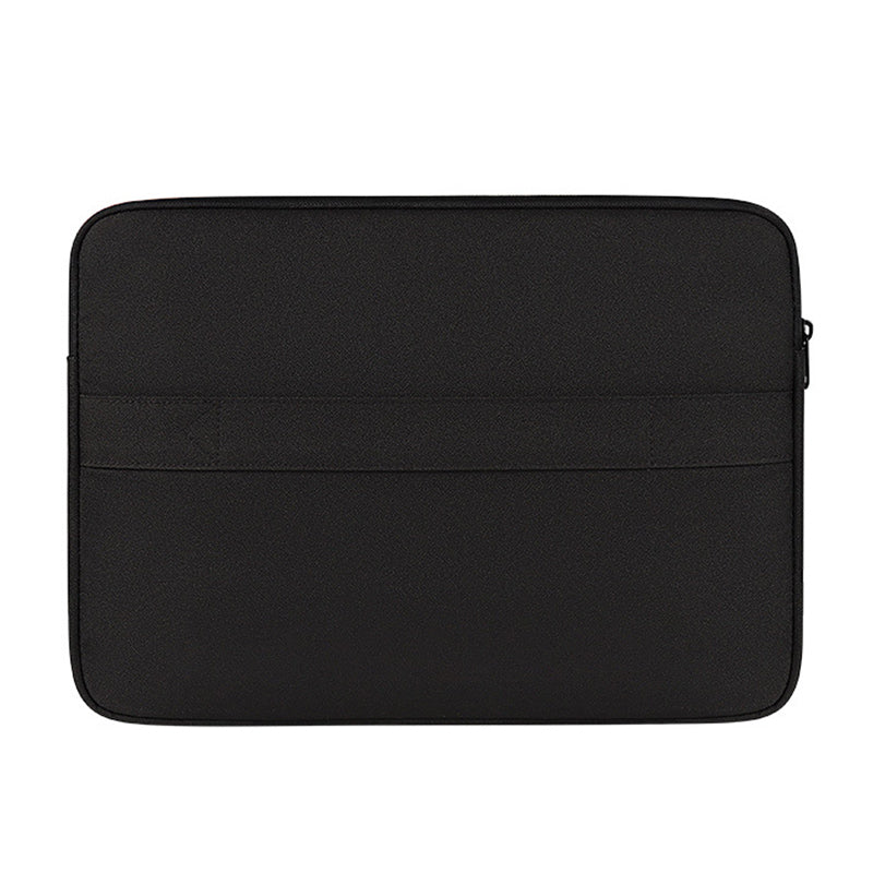 13.3 Inch Waterproof Notebook Sleeve Portable Laptop Computer Zipper Bag (with Pull Rod Strap) - Black
