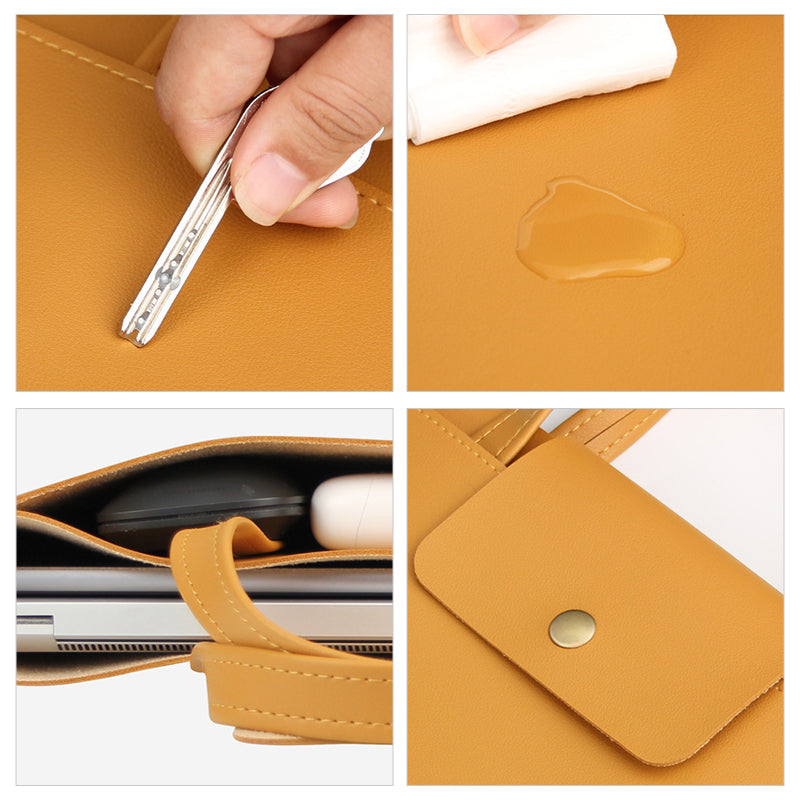 15 / 16 Inch Ultra Thin Notebook Carrying Bag Anti-scratch PU Leather Laptop Handbag - Blue