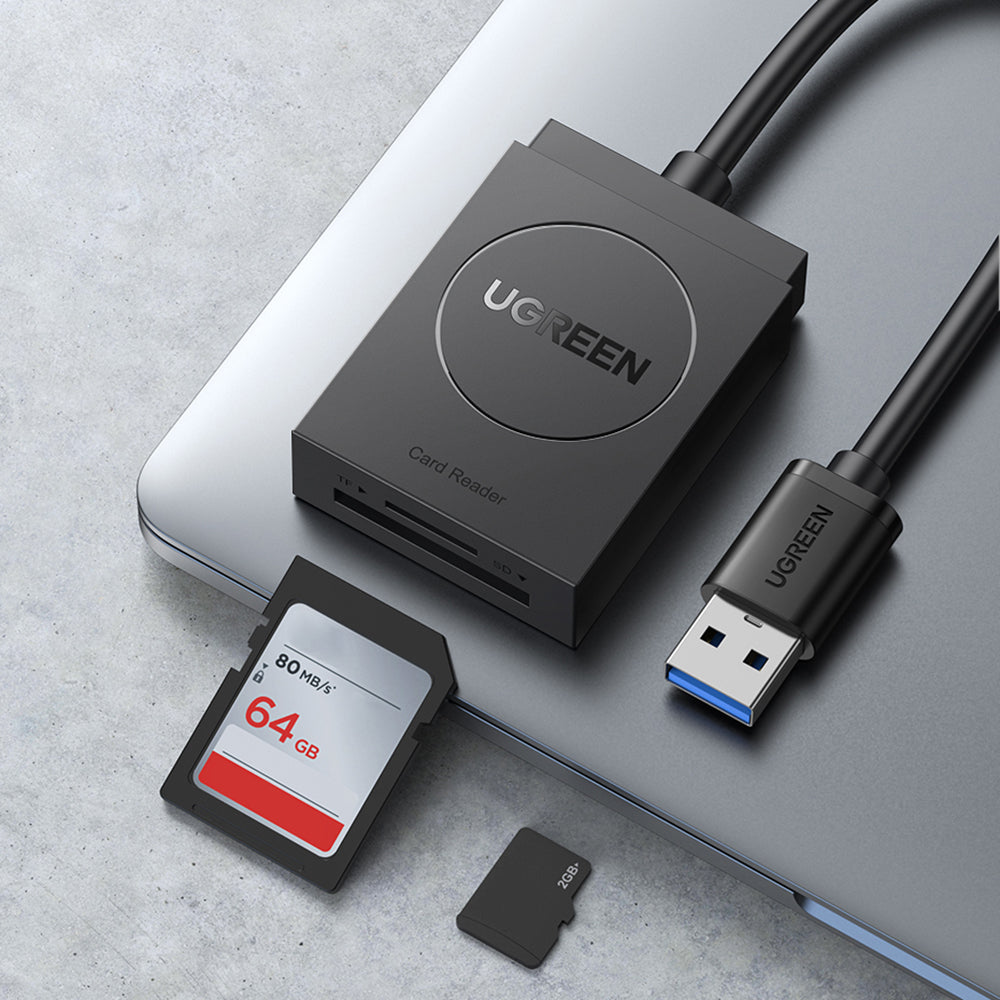 Uniqkart 20250 USB 3.0 to for SD/Micro SD/TF Smart Memory Card Reader Portable High Speed Card Reader