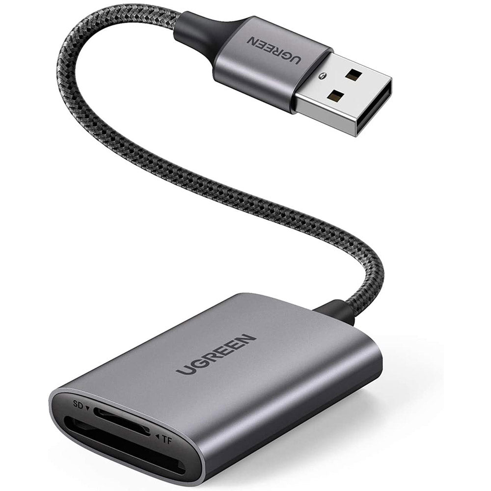 UGREEN 2 in 1 Card Reader USB 3.0 to TF Memory Card Dual Slot Adapter for Mac OS/Windows/Linux