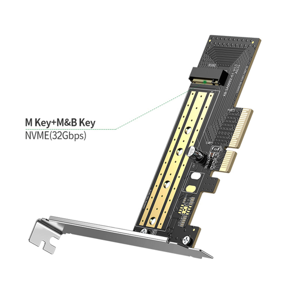 UGREEN 70503 PCIe to M2 Adapter M.2 NVMe PCI Express Adapter 32Gbps PCI-E Card x4/8/16 M&B Key SSD Computer M.2NME to PCIe 3.0 Expansion Card
