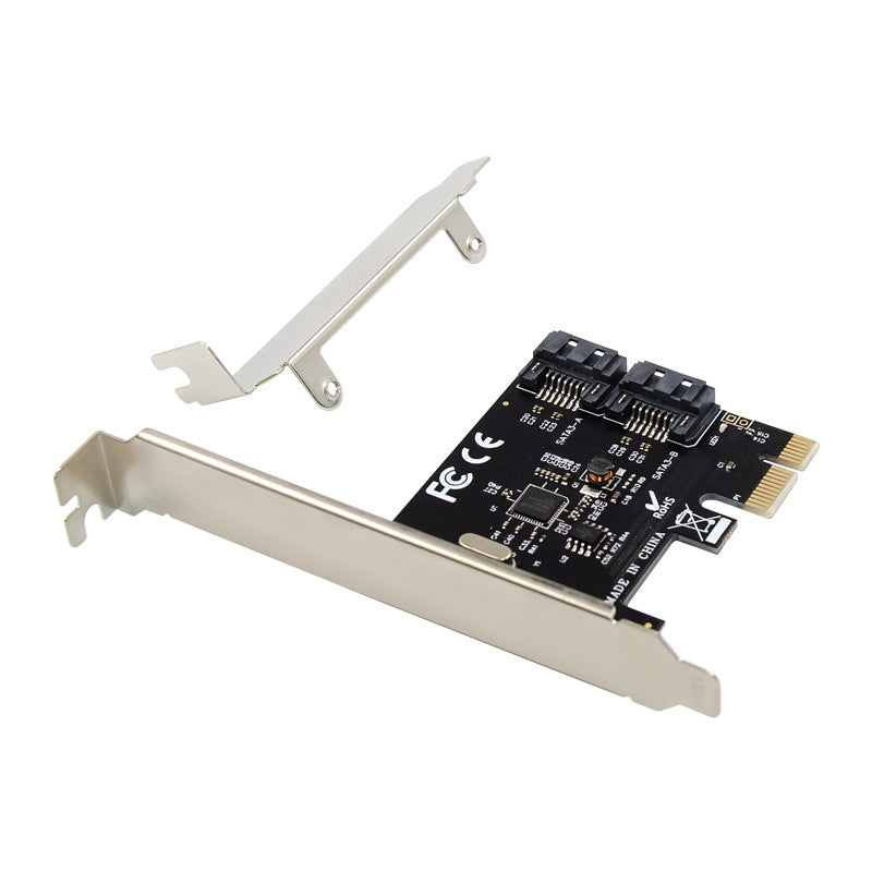 PCI-E 2.0 to SATA 6G Expansion Card 2 Port ASM1061 SATA-3 Hard Drive Conversion Card