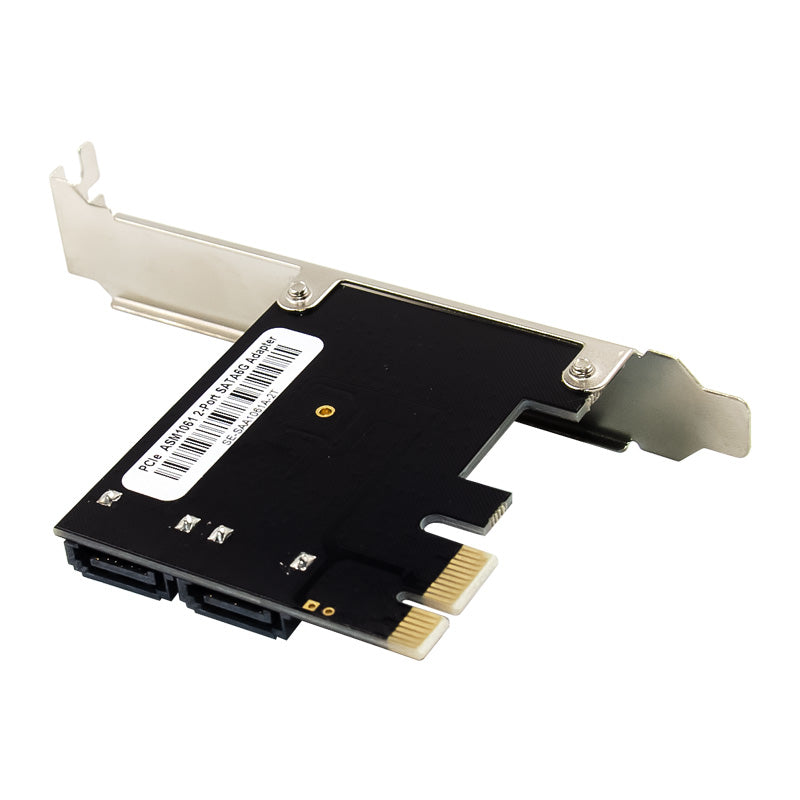 PCI-E 2.0 to SATA 6G Expansion Card 2 Port ASM1061 SATA-3 Hard Drive Conversion Card