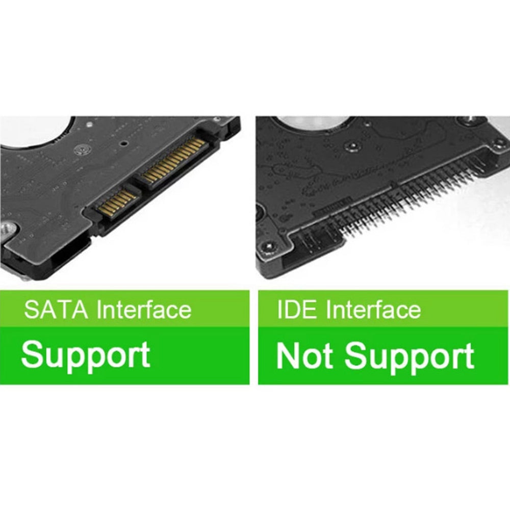 2.5inch External Hard Drive Enclosure USB 3.0 to SATA Clear Hard Disk Case for Mac OS and Windows, Supporting Max 6TB